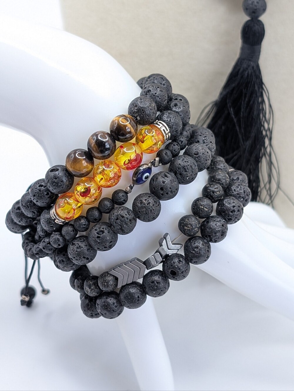 Lava Stone Jewelry Lot - Picture 2 of 6